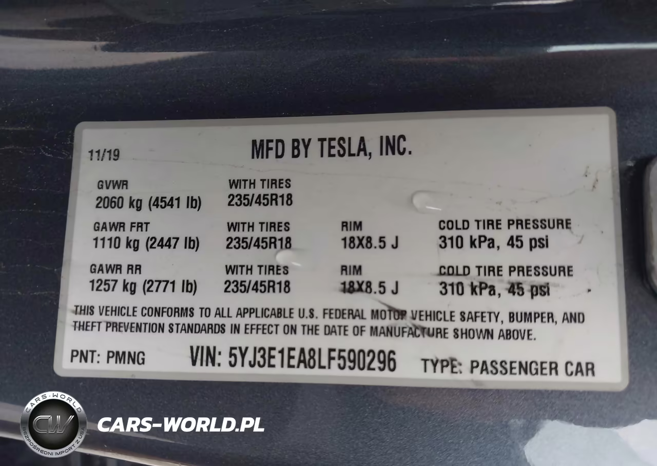 2020 Tesla Model 3 Standard Range Plus Rear-Wheel Drive-Standard Range Rear-Wheel Drive VIN:5YJ3E1EA8LF590296 - 9