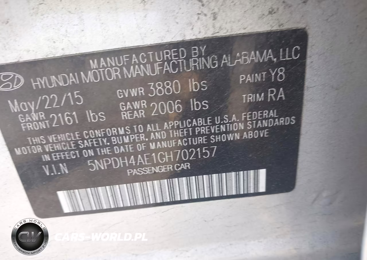 2016 Hyundai Elantra Se VIN:5NPDH4AE1GH702157 - 9