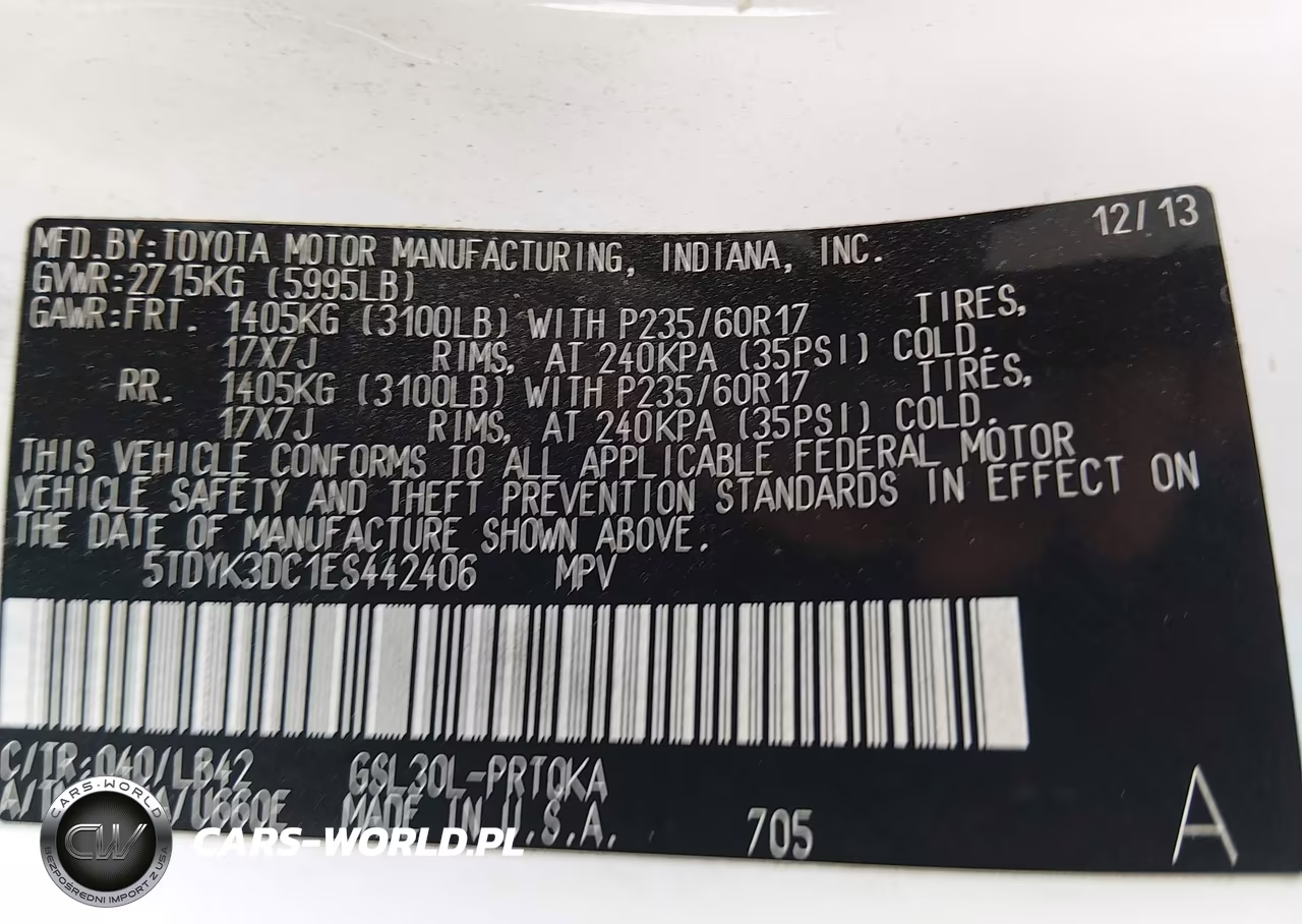 2014 Toyota Sienna Xle V6 8 Passenger VIN:5TDYK3DC1ES442406 - 9