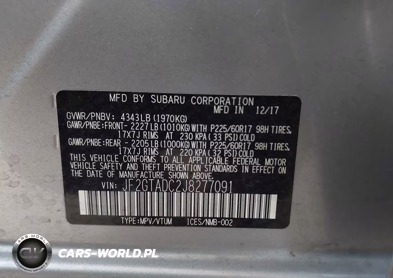 2018 Subaru Crosstrek 2.0I Premium VIN:JF2GTADC2J8277091 - 9