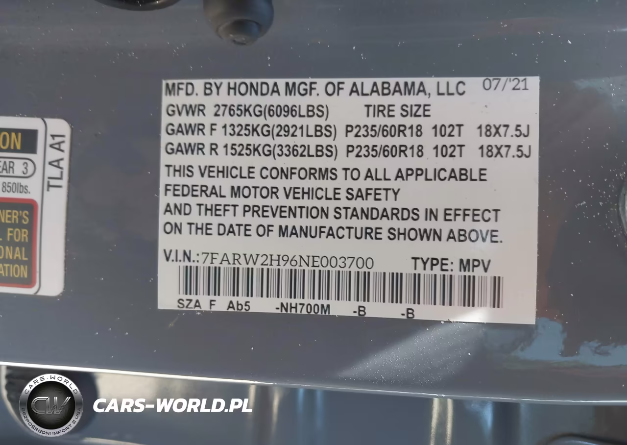 2021 Honda Cr-V Awd Ex-L VIN:2HKRW2H85MH672270 - 9