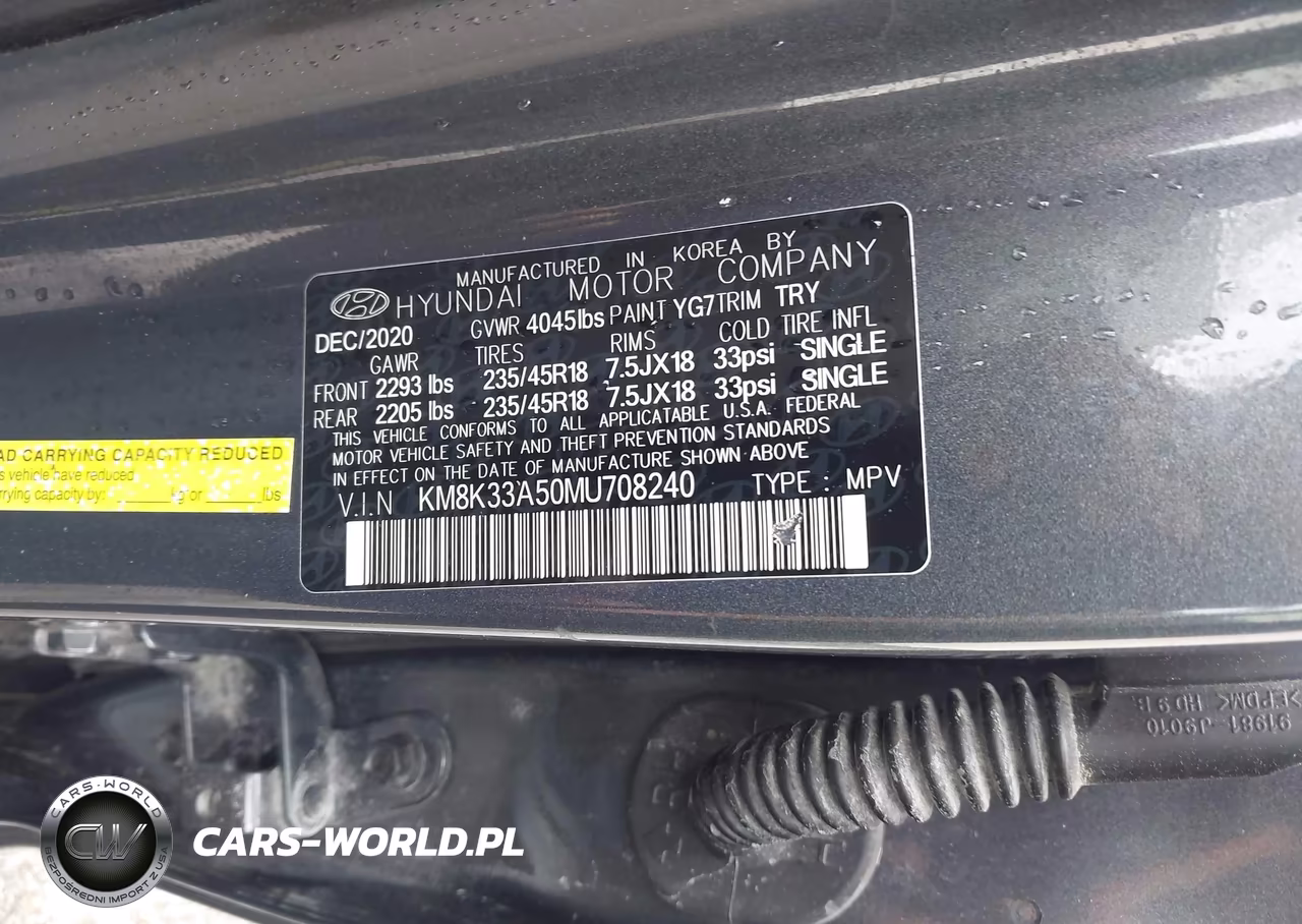 2021 Hyundai Kona Limited VIN:KM8K33A50MU708240 - 9