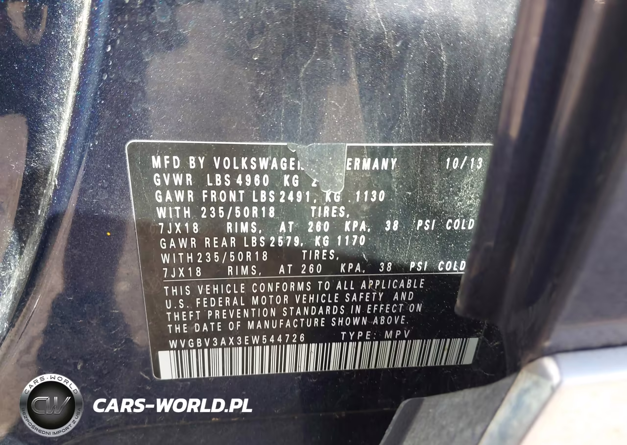 2014 Volkswagen Tiguan Se VIN:WVGBV3AX3EW544726 - 9