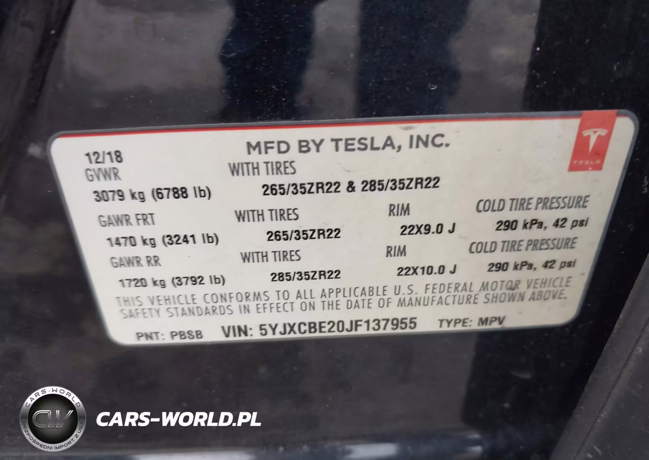 2018 Tesla Model X VIN:5YJXCBE20JF137955 - 9