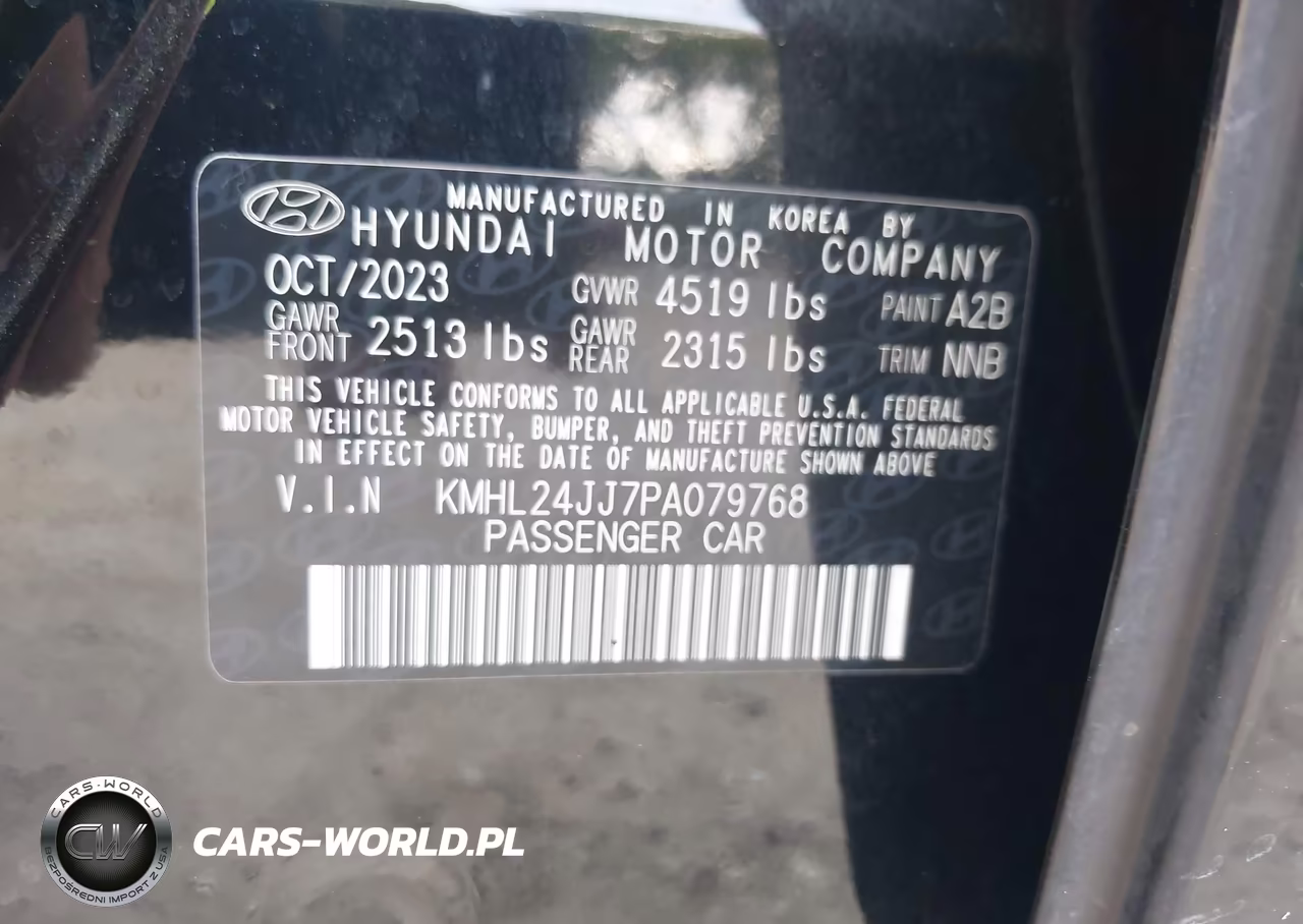 2023 Hyundai Sonata Hybrid Blue VIN:KMHL24JJ7PA079768 - 9