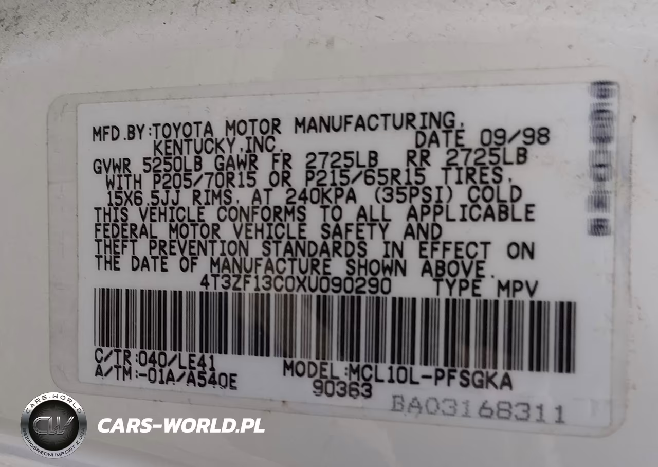 1999 Toyota Sienna Xle VIN:4T3ZF13C0XU090290 - 9