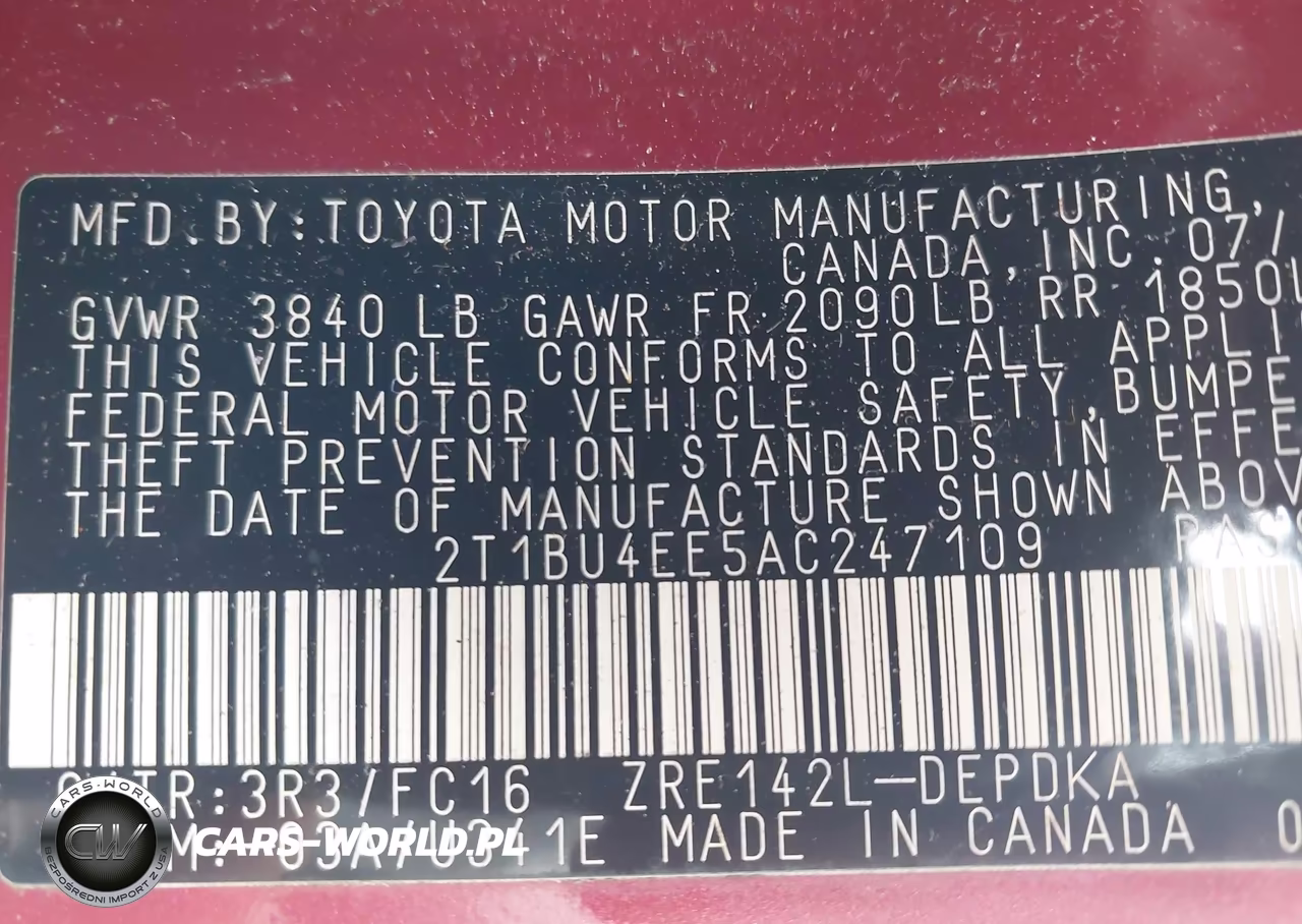 2010 Toyota Corolla Le VIN:2T1BU4EE5AC247109 - 9