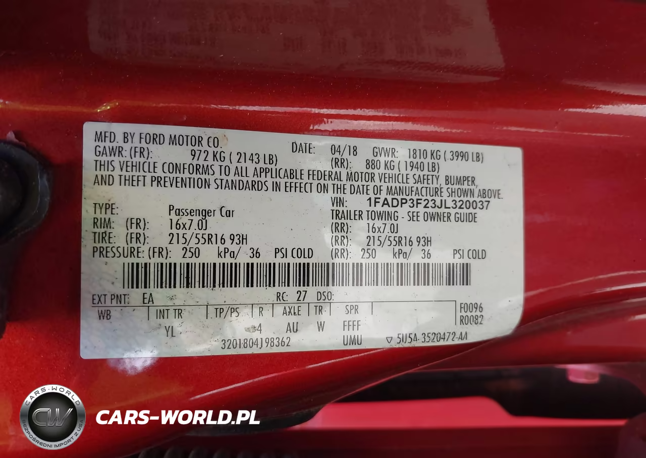 2018 Ford Focus Se VIN:1FADP3F23JL320037 - 9
