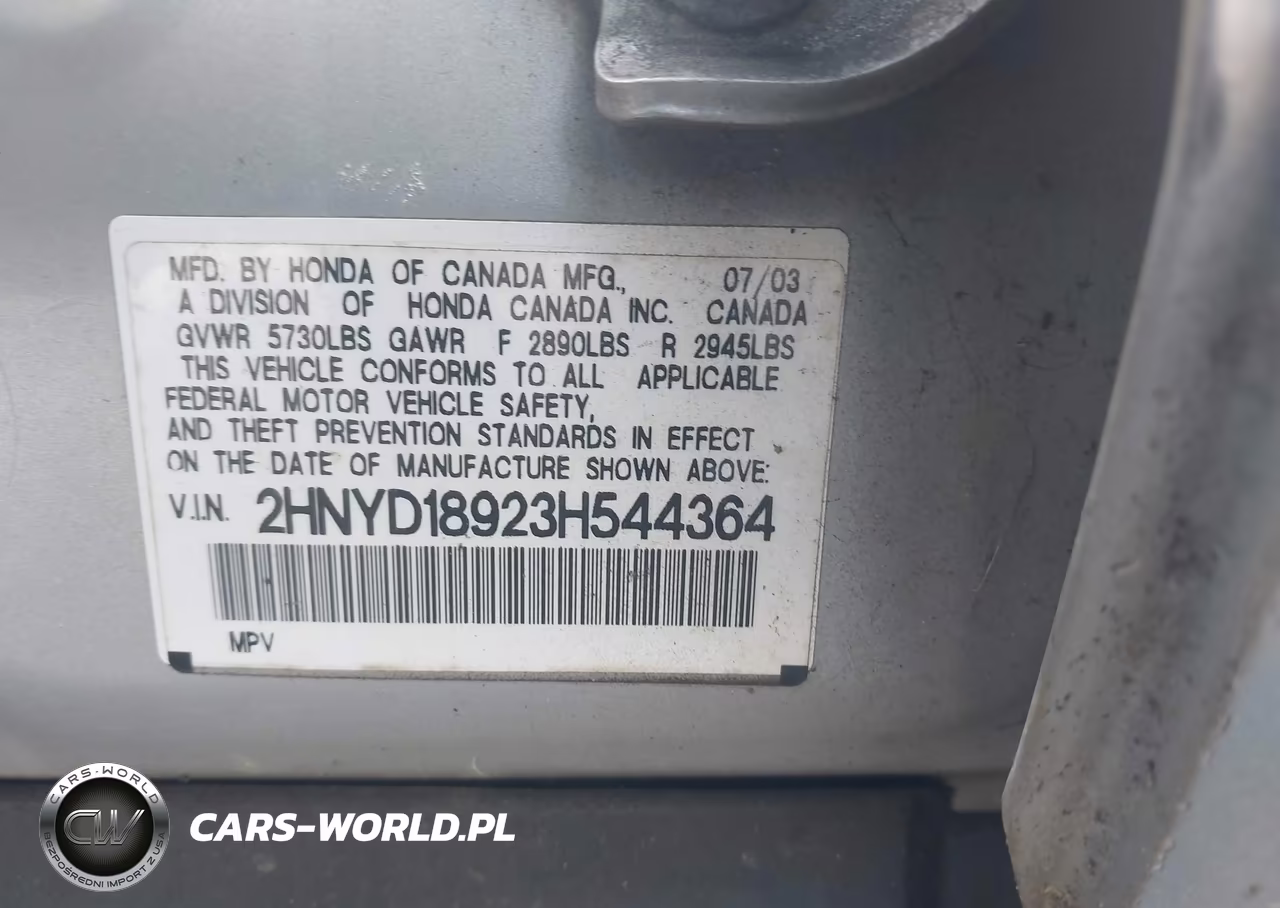 2003 Acura Mdx VIN:2HNYD18923H544364 - 9