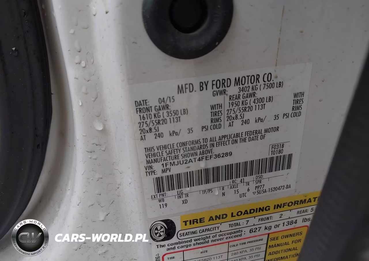 2015 Ford Expedition Limited VIN:1FMJU2AT4FEF36289 - 9
