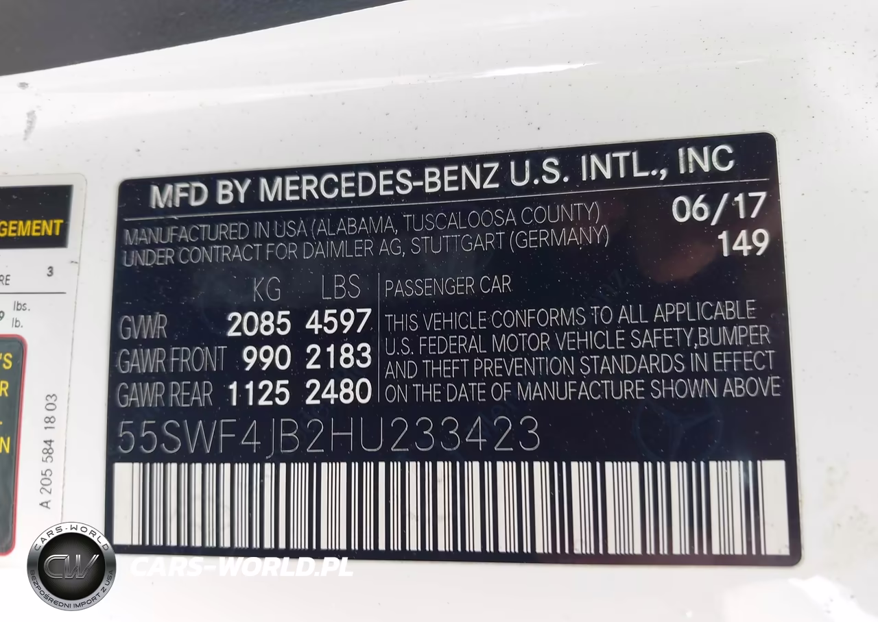 2017 Mercedes-Benz C 300 VIN:55SWF4JB2HU233423 - 9