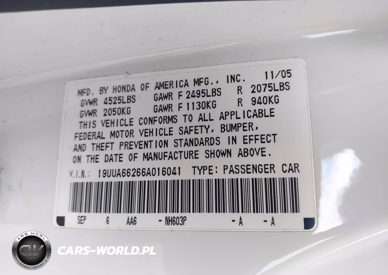 2006 Acura Tl VIN:19UUA66266A016041 - 9
