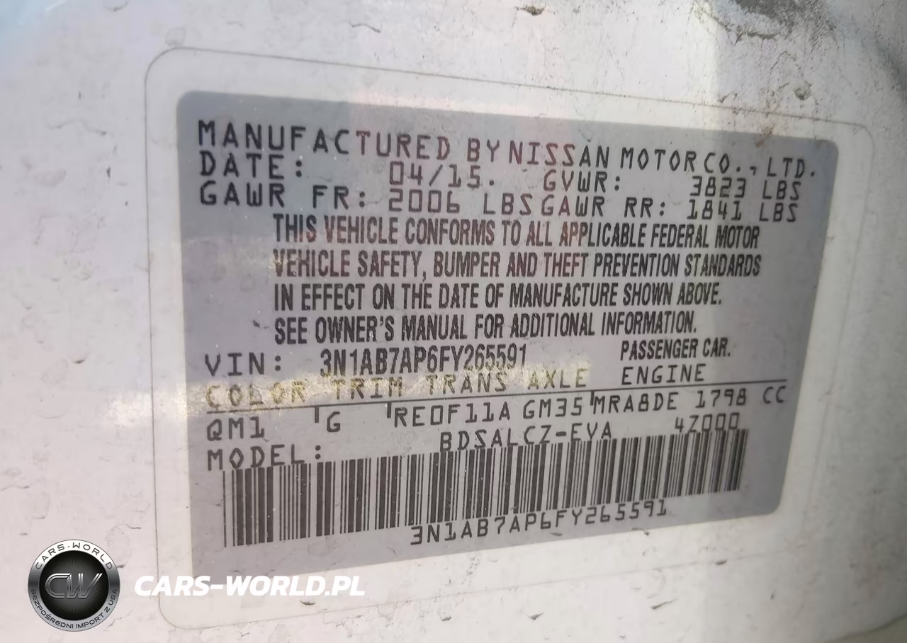 2015 Nissan Sentra S VIN:3N1AB7AP6FY265591 - 9
