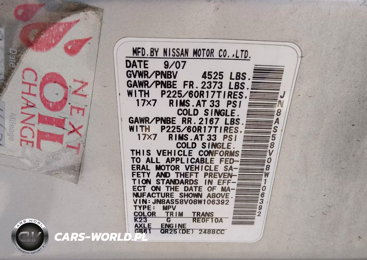 2008 Nissan Rogue Sl VIN:JN8AS58V08W106392 - 9