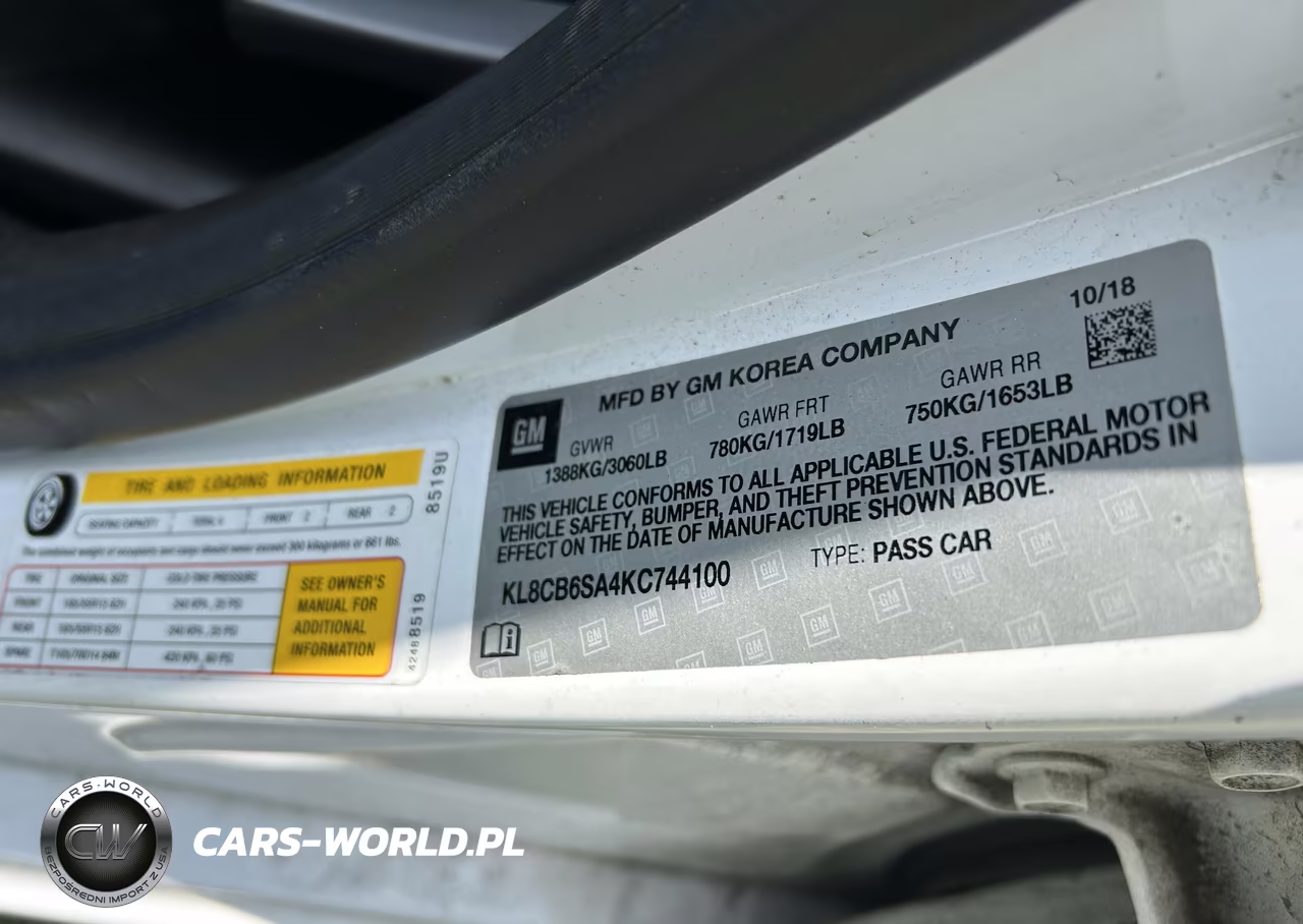 2019 Chevrolet Spark Ls Cvt VIN:KL8CB6SA4KC744100 - 9