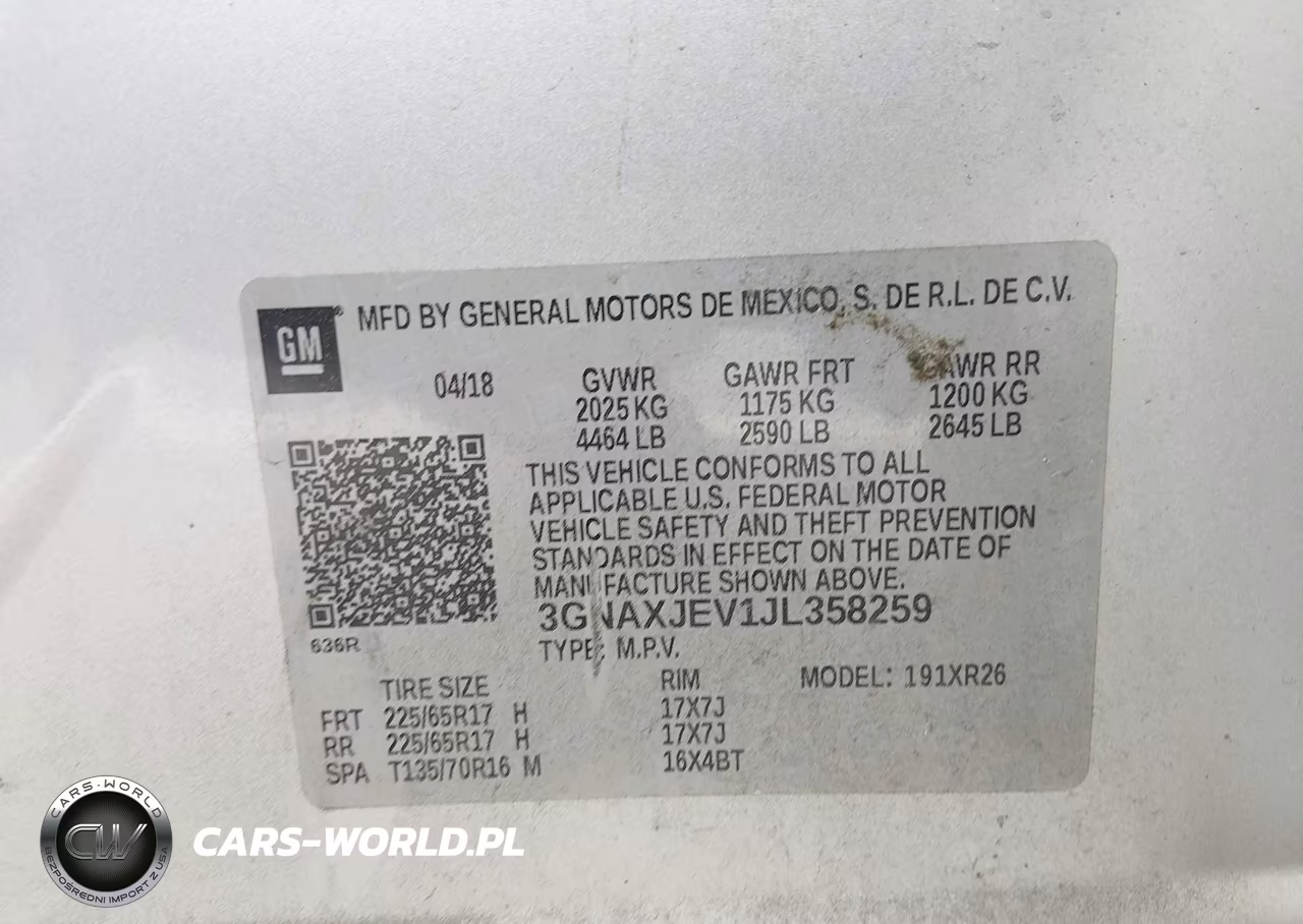 2018 Chevrolet Equinox Lt VIN:3GNAXJEV1JL358259 - 9