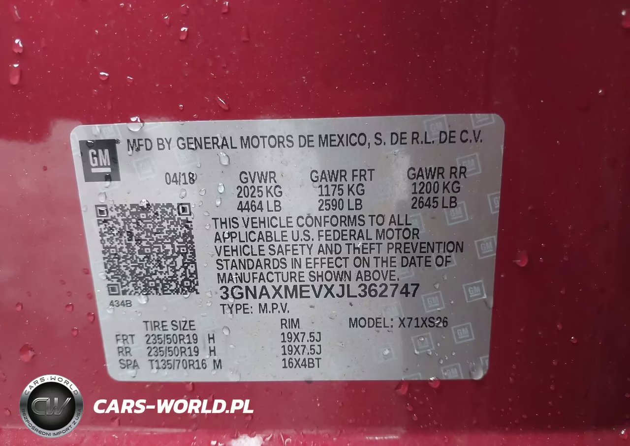 2018 Chevrolet Equinox Premier VIN:3GNAXMEVXJL362747 - 9