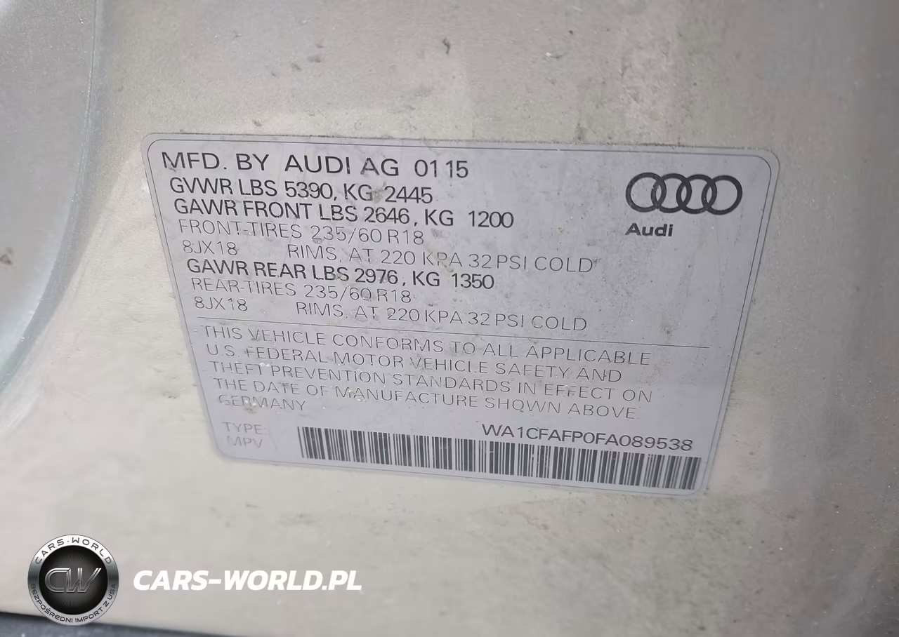 2015 Audi Q5 2.0T Premium VIN:WA1CFAFP0FA089538 - 9