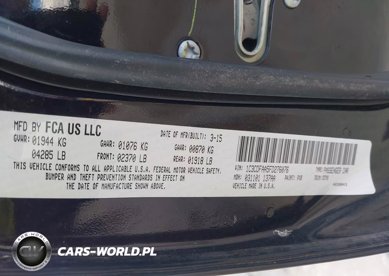 2015 Dodge Dart Se VIN:1C3CDFAA5FD276076 - 9