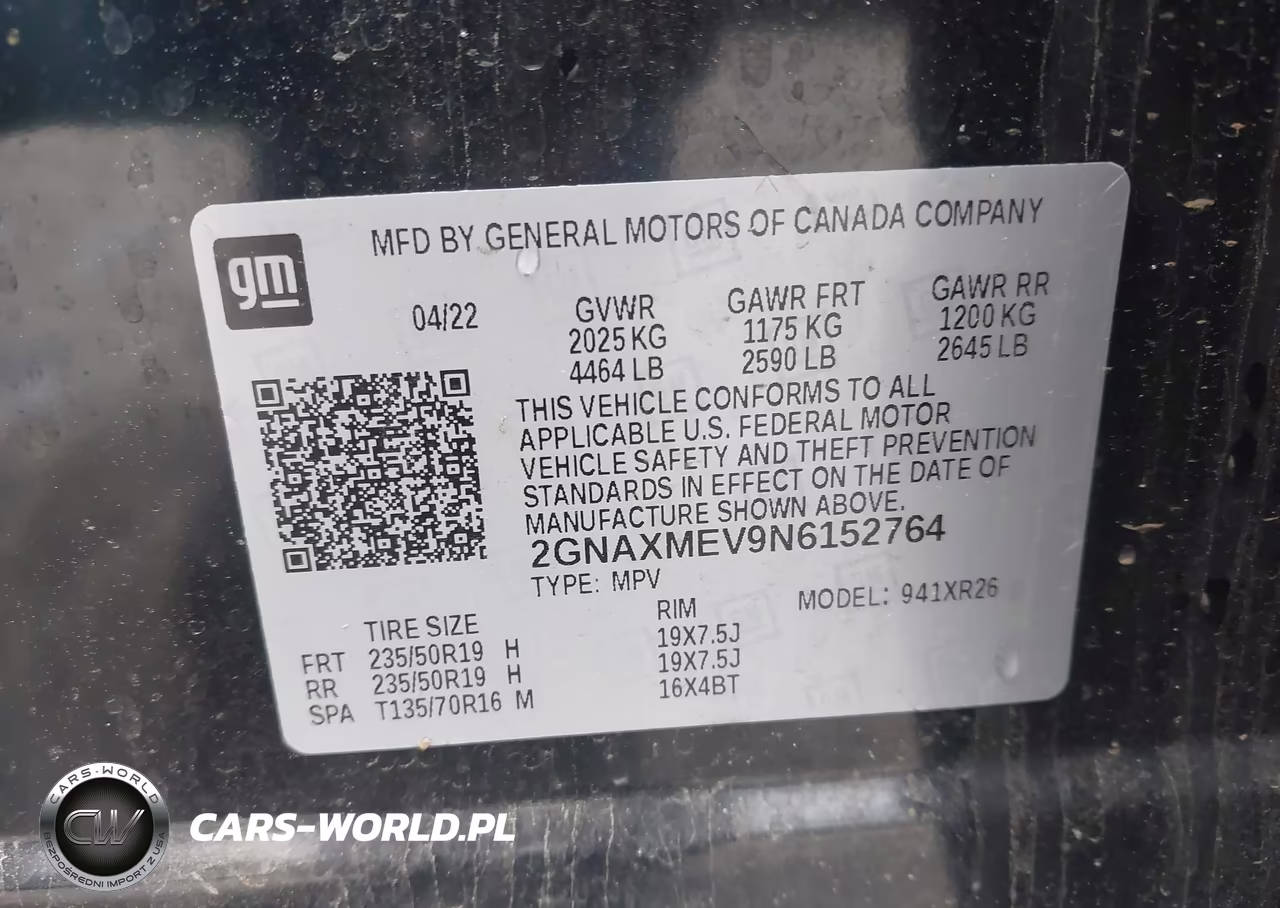 2022 Chevrolet Equinox Fwd Rs VIN:2GNAXMEV9N6152764 - 9