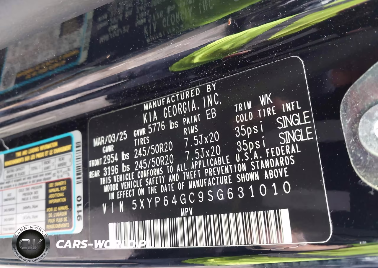 2025 Kia Telluride S VIN:5XYP64GC9SG631010 - 9