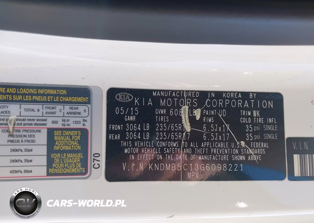2016 Kia Sedona Lx VIN:KNDMB5C13G6098221 - 9
