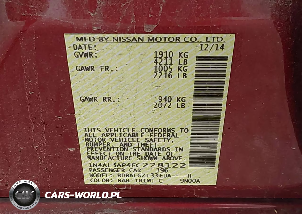 2015 Nissan Altima 2.5 S VIN:1N4AL3AP4FC228122 - 9