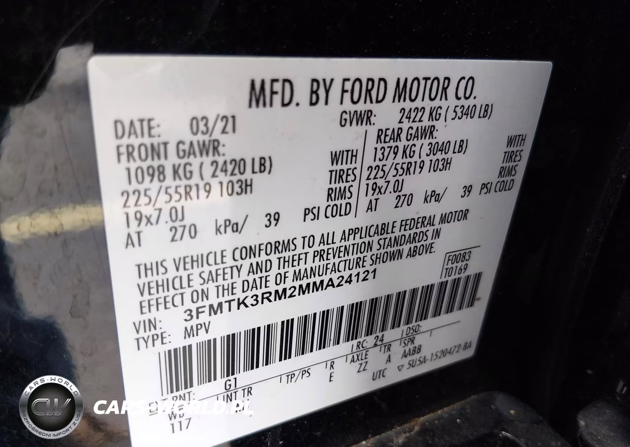 2021 Ford Mustang Mach-E Premium VIN:3FMTK3RM2MMA24121 - 9