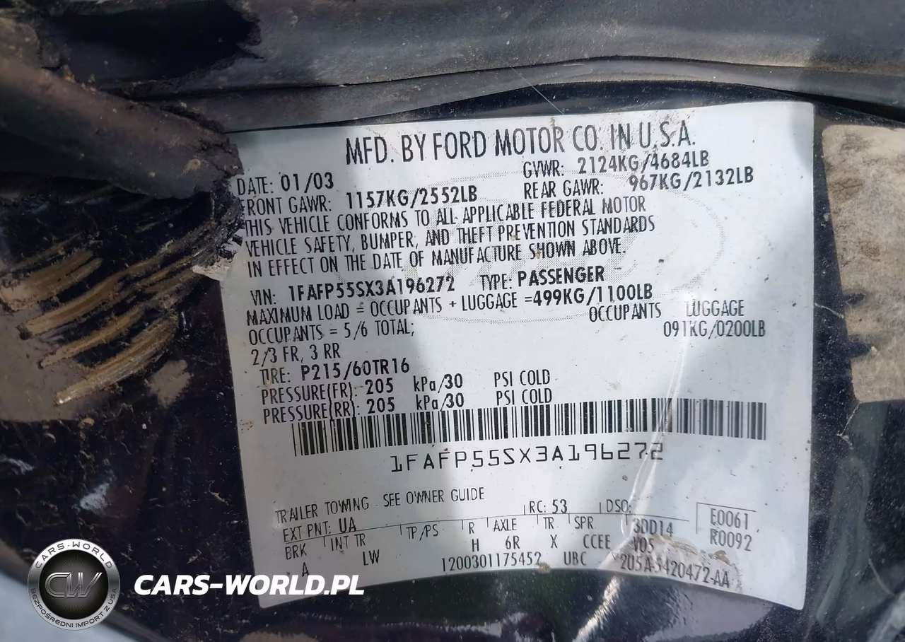 2003 Ford Taurus Ses VIN:1FAFP55SX3A196272 - 9