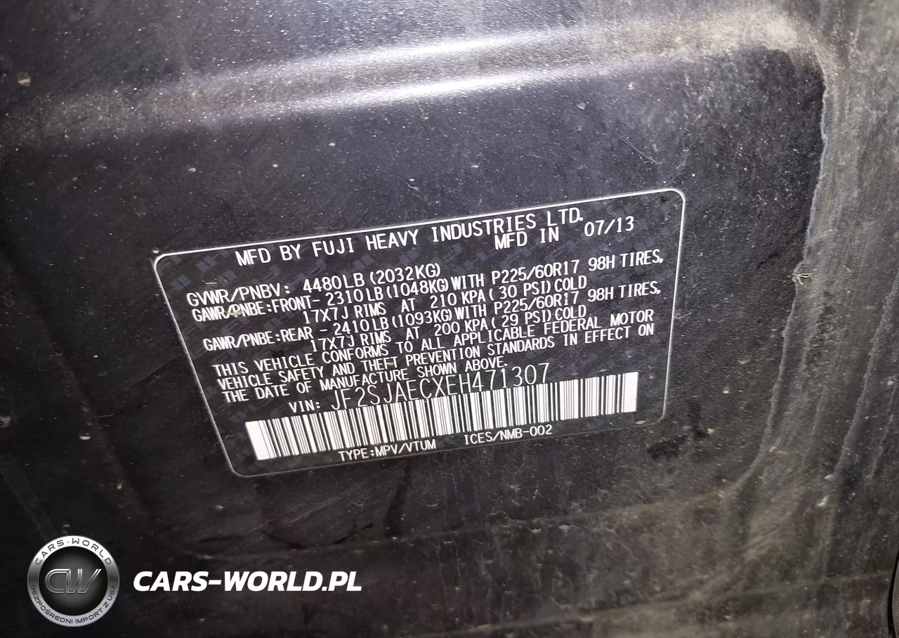 2014 Subaru Forester 2.5I Premium VIN:JF2SJAECXEH471307 - 9