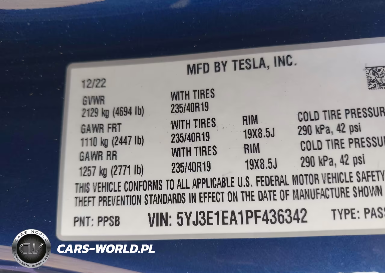 2023 Tesla Model 3 Rear-Wheel Drive VIN:5YJ3E1EA1PF436342 - 9