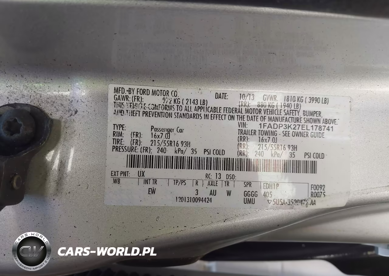 2014 Ford Focus Se VIN:1FADP3K27EL178741 - 9