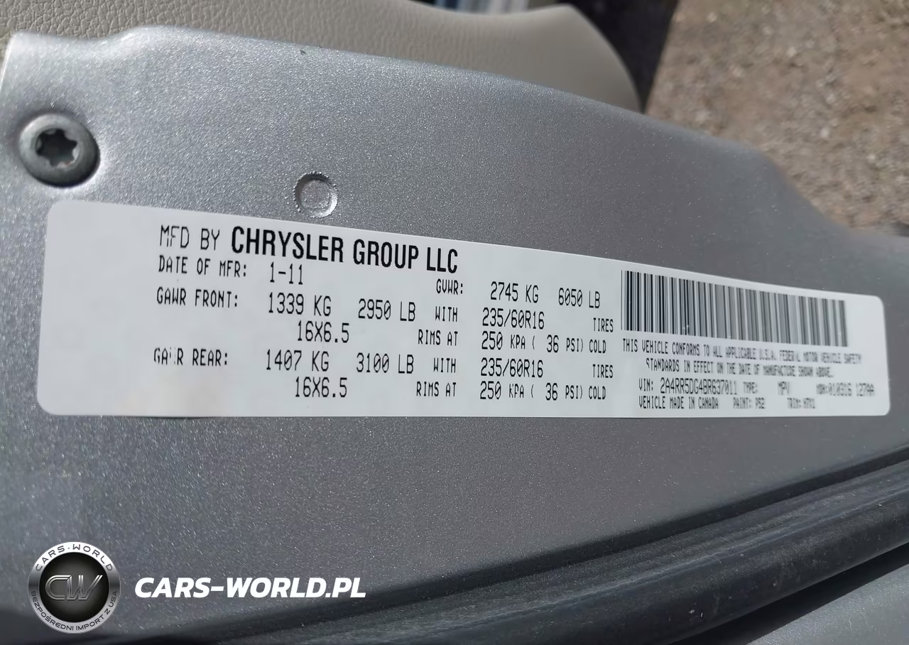 2011 Chrysler Town & Country Touring VIN:2A4RR5DG4BR637011 - 9