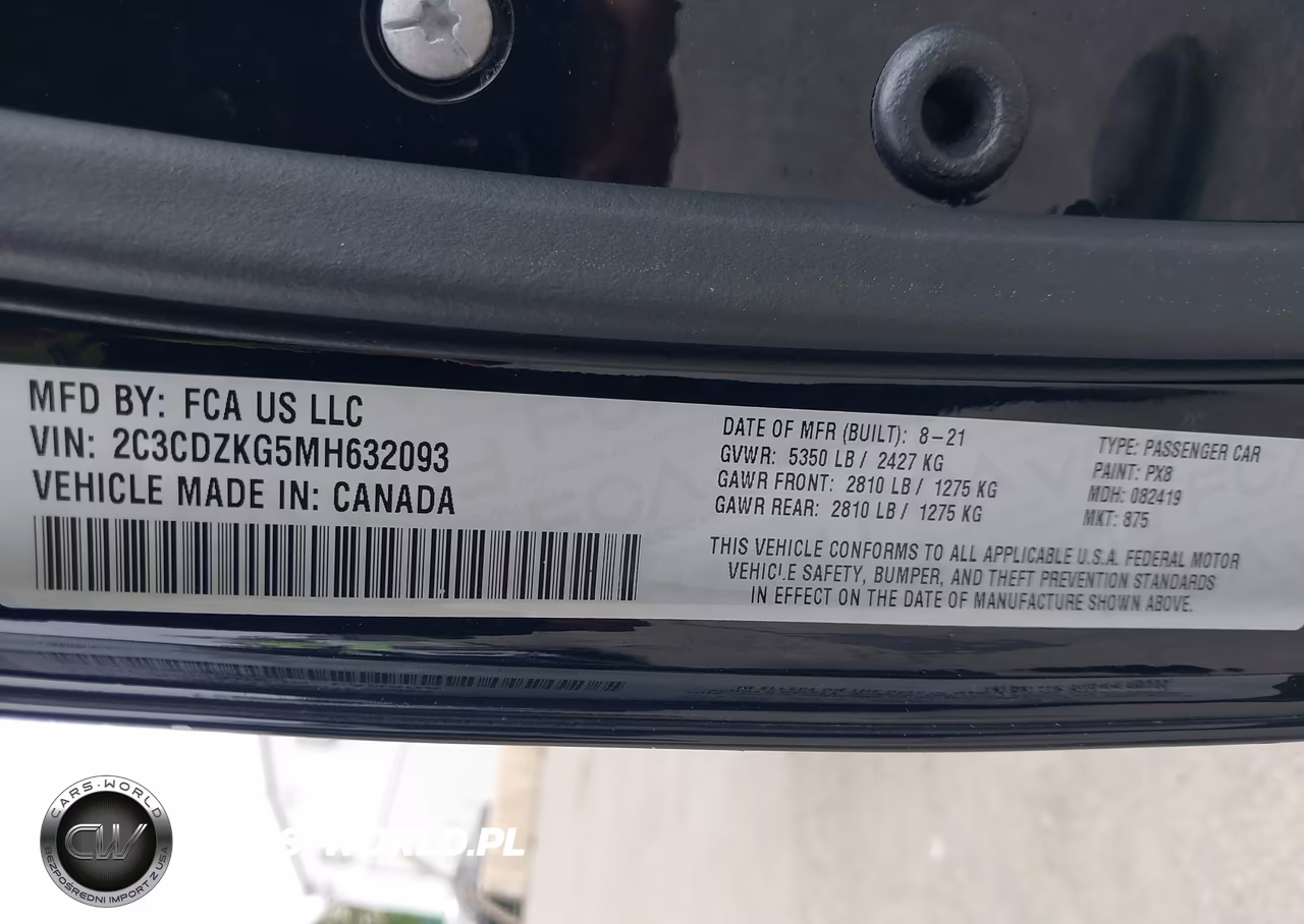 2021 Dodge Challenger Gt Awd VIN:2C3CDZKG5MH632093 - 9