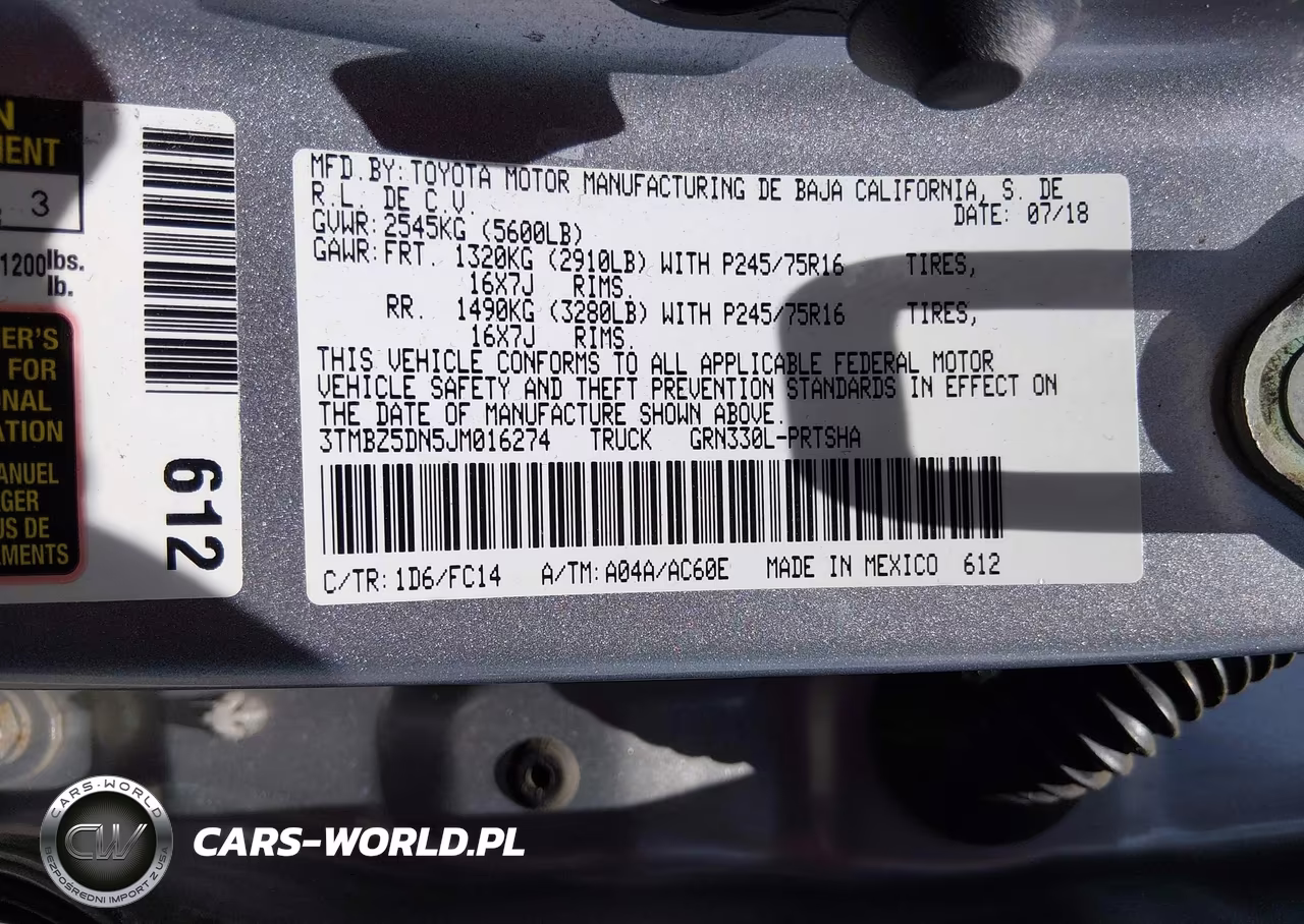 2018 Toyota Tacoma Sr5 VIN:3TMBZ5DN5JM016274 - 9