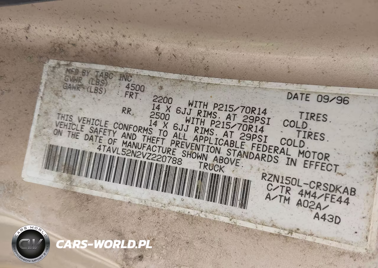 1997 Toyota Tacoma VIN:4TAVL52N2VZ220788 - 9
