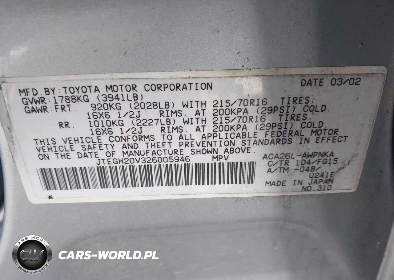 2002 Toyota Rav4 VIN:JTEGH20V326005946 - 9