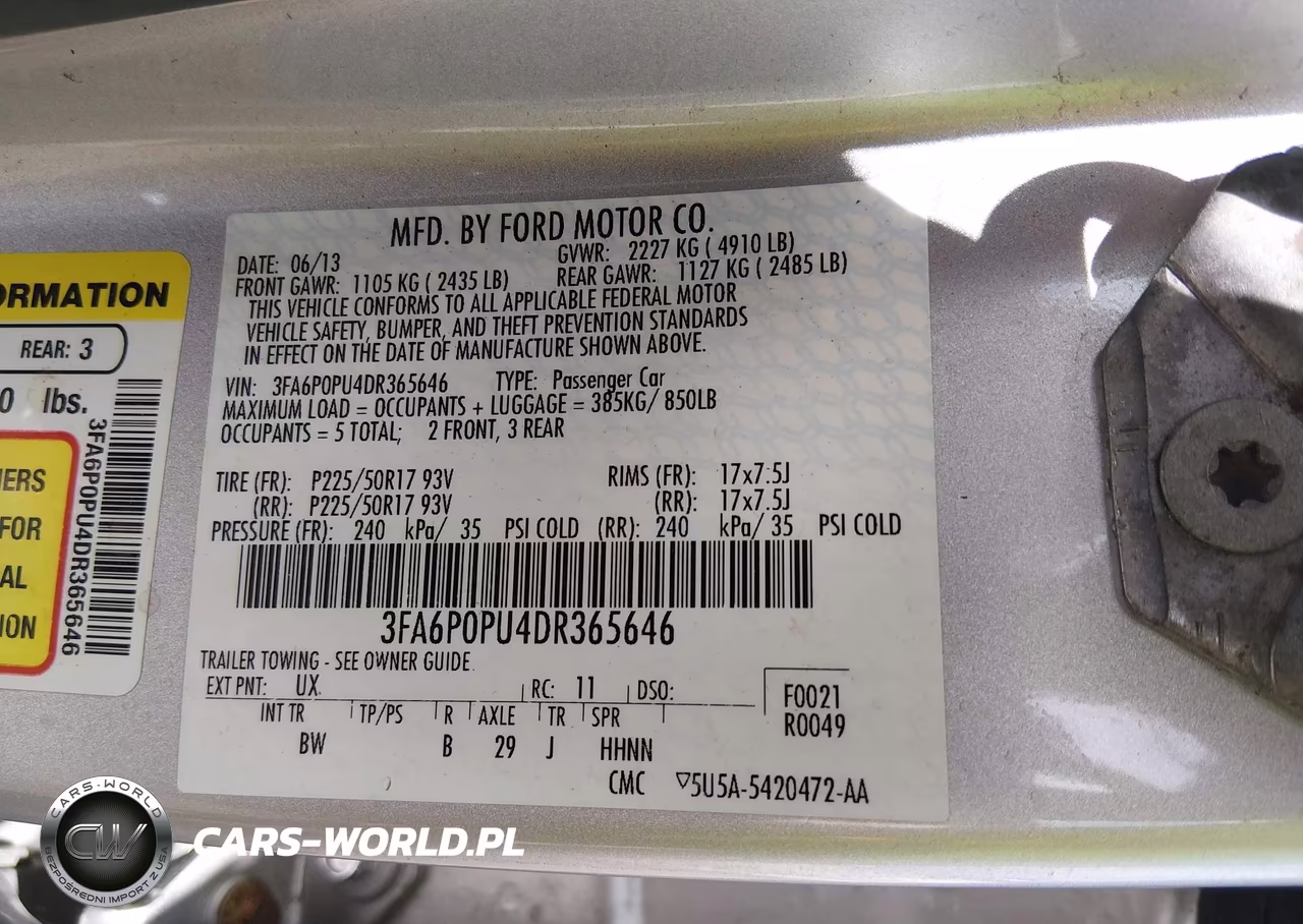2013 Ford Fusion Energi Se Luxury VIN:3FA6P0PU4DR365646 - 9