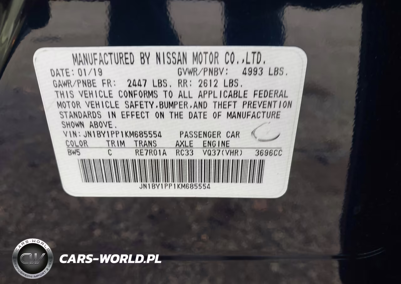 2019 Infiniti Q70L 3.7 Luxe VIN:JN1BY1PP1KM685554 - 9