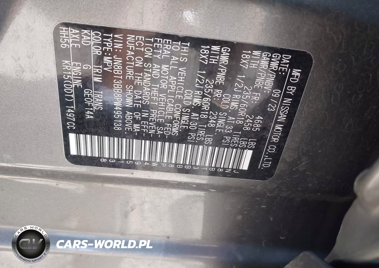 2023 Nissan Rogue Sv Intelligent Awd VIN:JN8BT3BB8PW495138 - 9