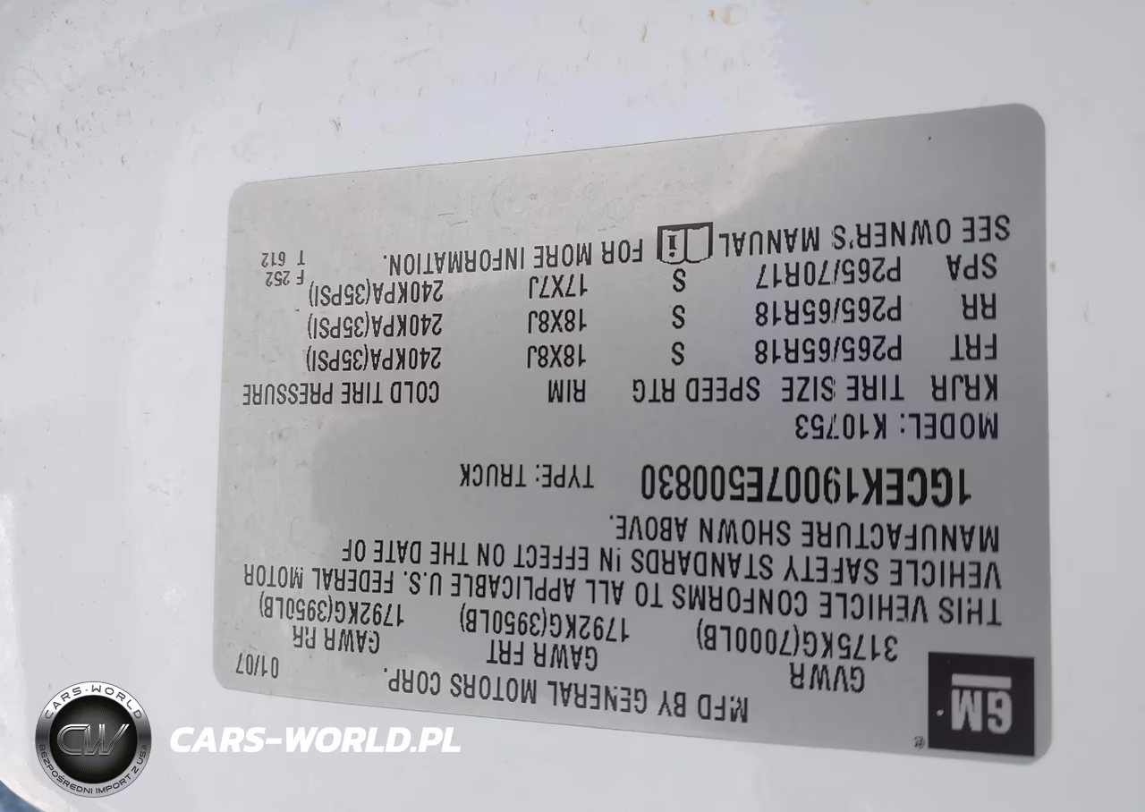 2007 Chevrolet Silverado 1500 Lt1 VIN:1GCEK19007E500830 - 9