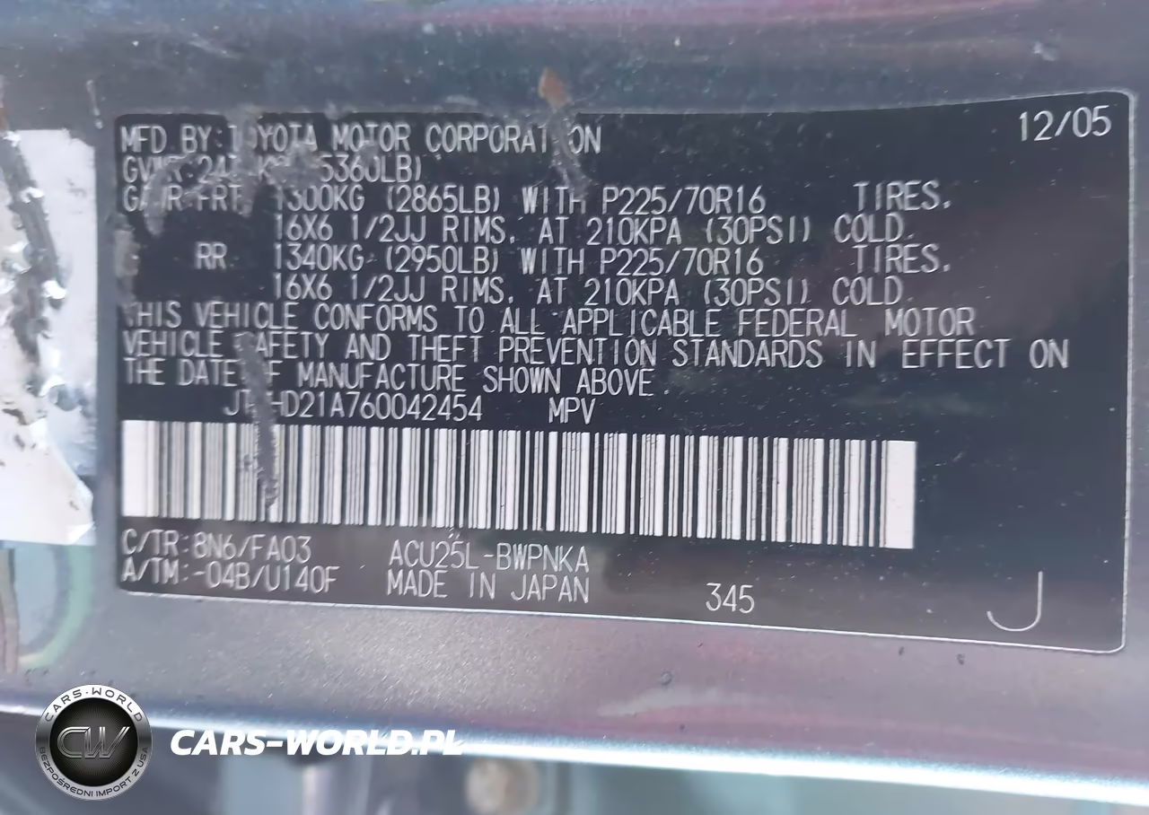 2006 Toyota Highlander VIN:JTEHD21A760042454 - 9