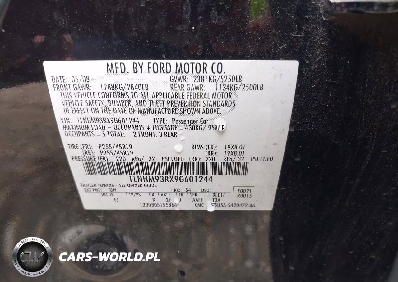 2009 Lincoln Mks VIN:1LNHM93RX9G601244 - 9
