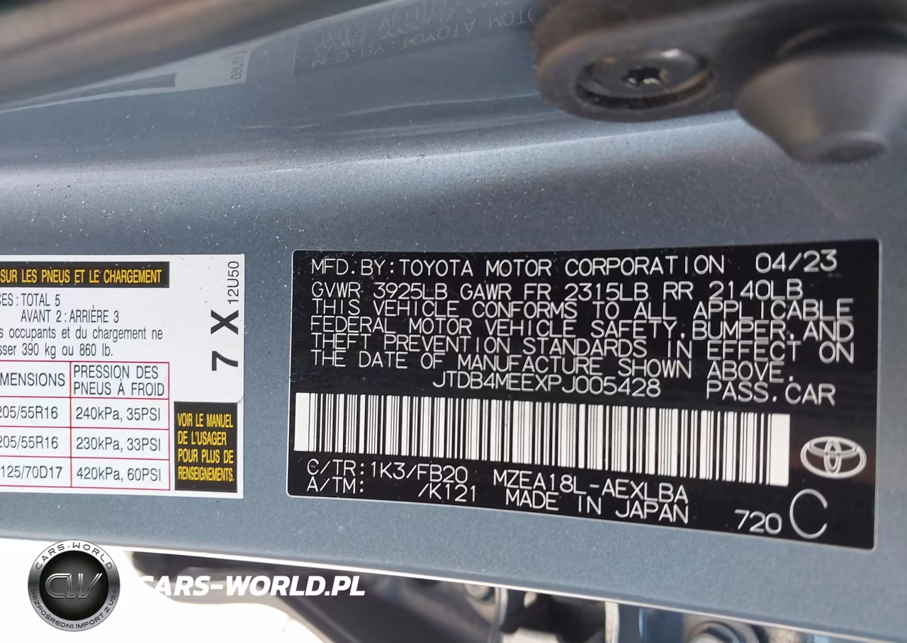 2023 Toyota Corolla Le VIN:JTDB4MEEXPJ005428 - 9
