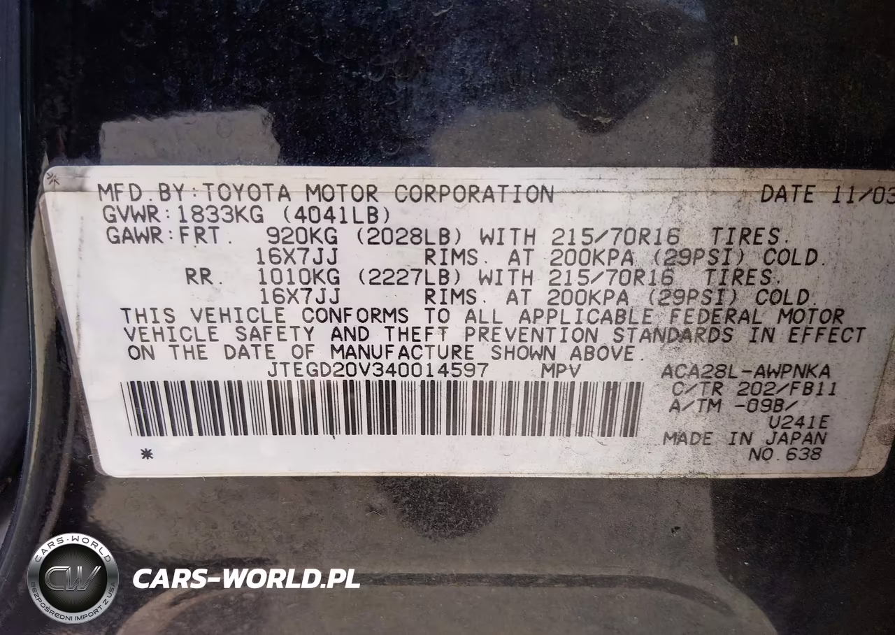 2004 Toyota Rav4 VIN:JTEGD20V340014597 - 9