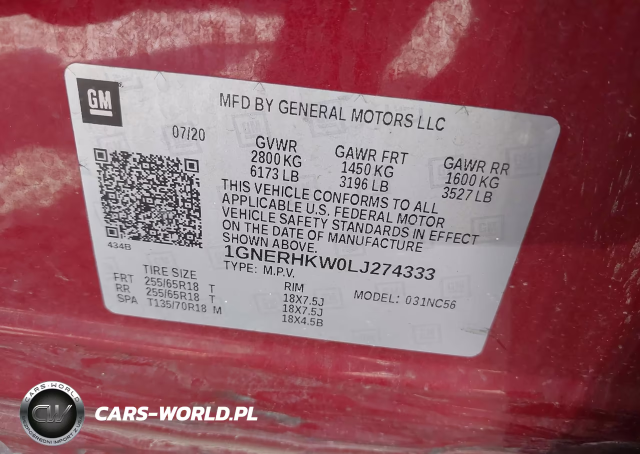 2020 Chevrolet Traverse Fwd Lt Leather VIN:1GNERHKW0LJ274333 - 9