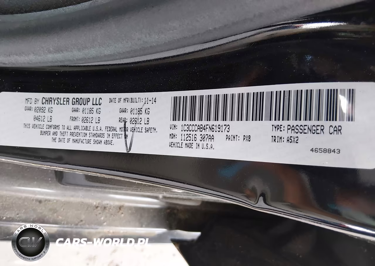 2015 Chrysler 200 Limited VIN:1C3CCCAB4FN619173 - 9