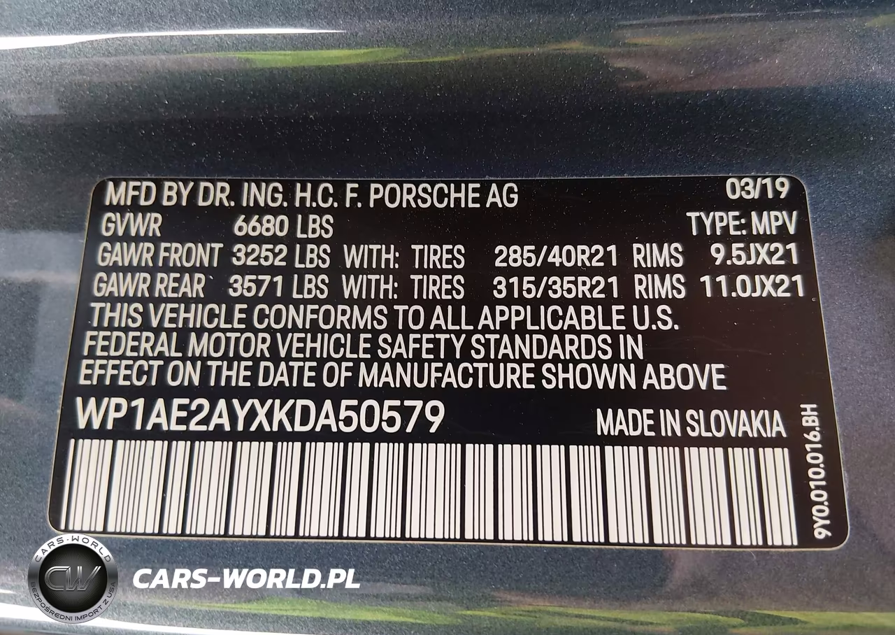 2019 Porsche Cayenne E-Hybrid VIN:WP1AE2AYXKDA50579 - 9
