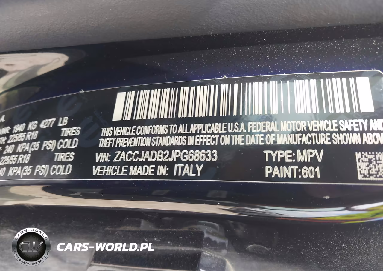 2018 Jeep Renegade Limited Fwd VIN:ZACCJADB2JPG68633 - 9