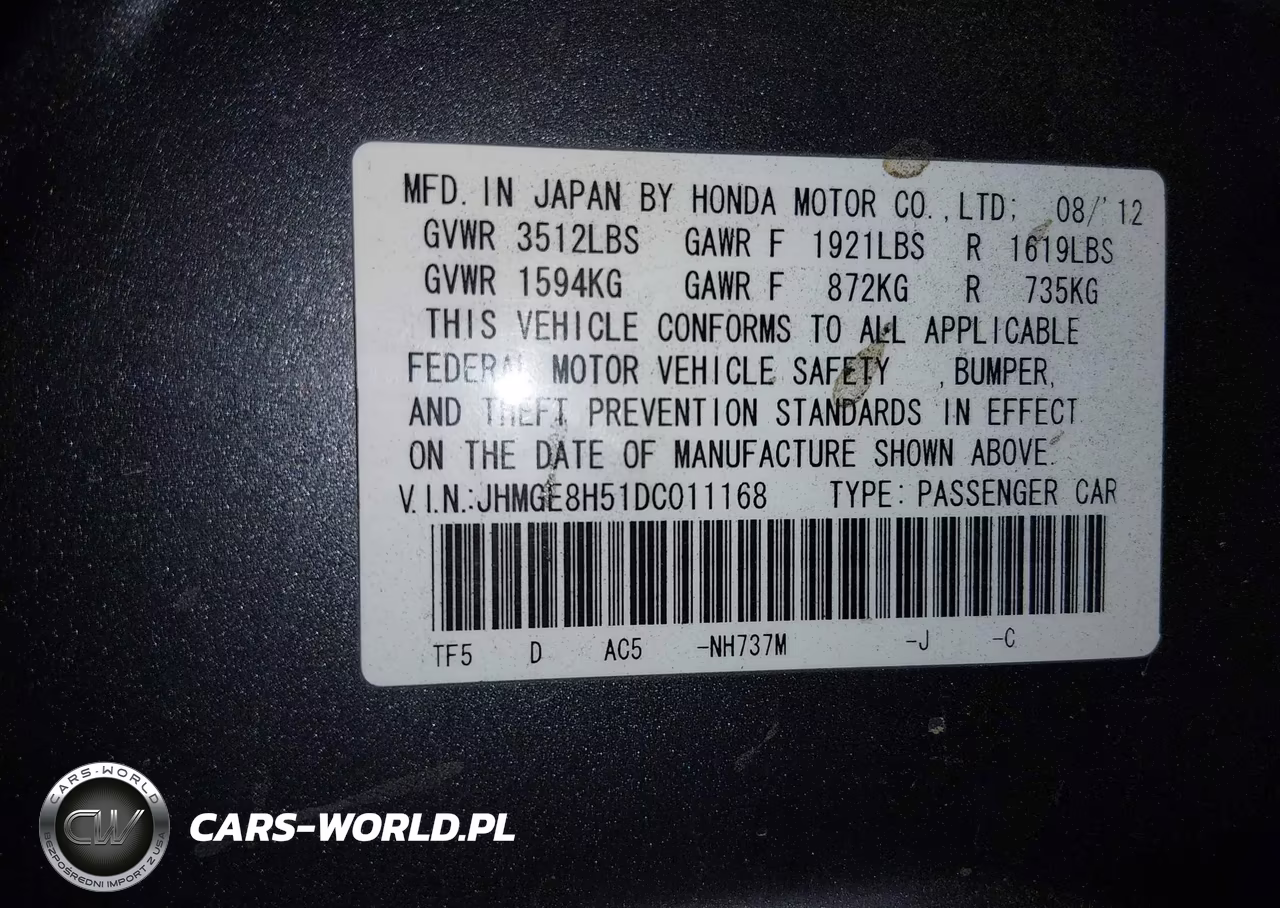 2013 Honda Fit Sport VIN:JHMGE8H51DC011168 - 9